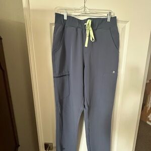 Figs Space Navy Yola High Waisted tall skinny scrub pant